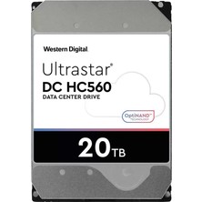 Wd Ultrastar, WUH722020BLE6L4, 3.5&amp;quot;, 20TB, 512MB, 7200 Rpm, 7/24 Enterprise, Data Center-Güvenlik-Nas-Server, HDD (Dc HC560) (0F38785) (Türkiye Distribütörü Garantili)