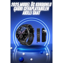 Akıllı Saat Yeni Nesil Üç Kordonlu Nabız Ölçer Çağrı Cevaplama