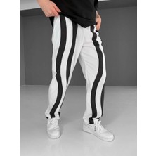 Velmora Fashion Paraşüt Kumaş Eşofman - Beyaz -