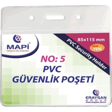 Kitabevimden Mapi Kart Poşeti Yatay Güvenlik 80X106 mm Şeffaf 910 10 35