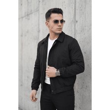 Oksit Muxi Slim Fit Fermuarlı ve Çıtçıt Korumalı Astarlı Suya Dayanıklı Erkek Mevsimlik Bomber Ceket