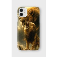 iPhone 11 Uyumlu Baskılı Şeffaf Telefon Kılıfı | Koleksiyon: Majestic Lion
