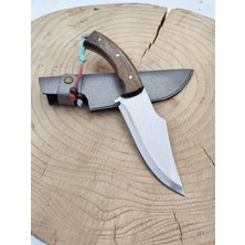 Göcen El Yapımı Kök Ceviz Kabze Kamp Bıçağı Kılıflı Erkekler Için Kişiselleştirilebilir Hediye Outdoor Bushraft Bıçak