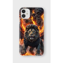 iPhone 11 Uyumlu Baskılı Şeffaf Telefon Kılıfı | Koleksiyon: Majestic Lion