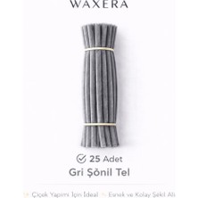 Waxera Gri Şönil Tel 25 Adet 30 cm | Kendin Yap Çiçek ve Hobi Tasarım Malzemesi