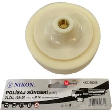 Nikon 12550BS Polisaj Süngeri 125 mm Beyaz Sert