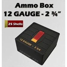 Memania Co 12 Kalibre 2-3/4 Fişek Saklama Kutusu – 25’li Dayanıklı Ammo Box 12 Kalibre