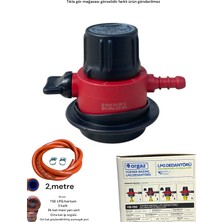 Orgaz Ayarlı Dedantör Yüksek Basınçlı Sanayi Ocak Pürmüz Şaloma Dedantörü Hortum Set Kilitlenir Regülatör