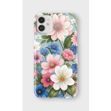 iPhone 11 Uyumlu Baskılı Şeffaf Telefon Kılıfı | Koleksiyon: Pastel Flower Patterns
