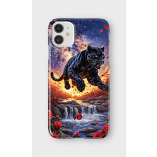 iPhone 11 Uyumlu Baskılı Şeffaf Telefon Kılıfı | Koleksiyon: Minimal Black Panther
