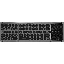 Gordon's Katlanabilir Bluetooth Klavye, Touchpadli Kablosuz Mini Klavye, Sessiz Tuş Tasarımı, Smart Tv, Tablet, Telefon ve Pc Uyumlu, Taşınabilir Ergonomik Premium Klavye