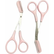 Kavisli Kaş Düzeltici Seti Kaş Makası ve Kaş Usturası Paslanmaz Çelik Bıçaklı