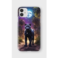 iPhone 11 Uyumlu Baskılı Şeffaf Telefon Kılıfı | Koleksiyon: Minimal Black Panther