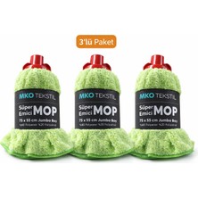 Mko Tekstil Premium Mirofiber Mop Başlığı 3'lü Paket
