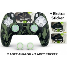 Cosmostech Ps5 Dualsense Kamuflaj Silikon Kılıf Seti + 2 Analog + 2 Sticker
