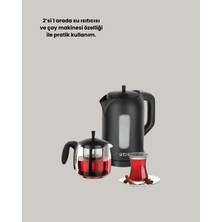 Cam Demlikli 20 Bardak Kapasiteli Elektrikli Çaycı