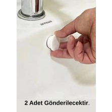 Tata Craft Lavabo Delik Tıpası 2 Adet Beyaz Silikon Sızdırmazlık Modern Tasarım