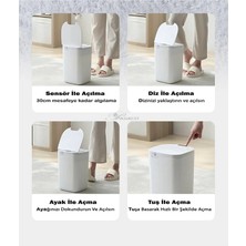 Akıllı Teknolojik Çöp Kutusu Otomatik Sensörlu Çöp Tenekesi Pilli Çöp Kovası 20L