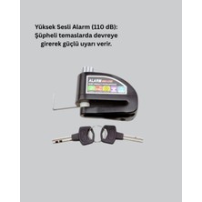 Alarm Sensörlü Disk Kilidi Motosiklet Scooter Bisiklet Güvenlik