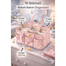 Baby Kullanımı Kolay Desenli Taşınabilir Bakım Çantası  30X20X21