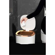 Teknolojik Çöp Kutusu Otomatik Aç Kapat Sensörlü Mutfak Banyo Ev Ofis Piller Dahildir
