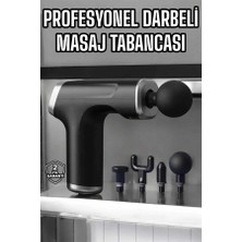Masaj Tabancası 4 Başlıklı Kas ve Vücut Ağrıları Için Şarjlı Darbeli