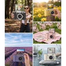 MidasTech 4K Dijital Retro Video Kamera 48MP 18X Zoom Flaşlı (32GB) Kart Dijital Vlog Fotoğraf  Makinesi T�