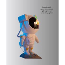 8 Efektli Astronot Galaxy Projektör Uzaktan Kumandalı LED Gece Lambası