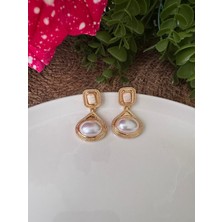 Ebru Çitak Vip Gold Inci Detaylı Vintage Küpe - Zra - Mng Küpe