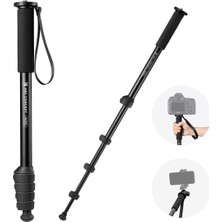 K&f Concept 160CM Kamera Monopodu, 5 Bölmeli Yükseklik Ayarlı Alüminyum Monopod