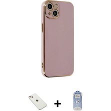 Cepte Toptan iPhone 14 Yankı Serisi - Siyah Joko Magic 5d Cam + Pembe Diamond Kamera Lens