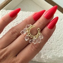 Merve Takı Kristal Taşlı Kıkırdak Küpe