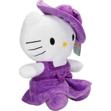 2089 Hello Kitty Şapkalı Peluş 36 cm - 1  Adet Stokta Olan Gönderilir