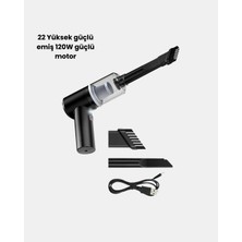 Kablosuz El Süpürgesi – Araç Içi Temizlik Için 5500PA Güçlü Emiş, USB Şarjlı