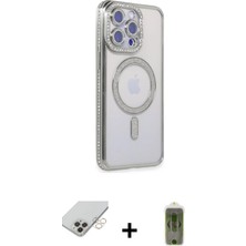 iPhone 14 Pro Max Zirve Doku Prime - Siyah Joko Magic 5d Hayalet Cam + Gold Band Metal Kamera Lens