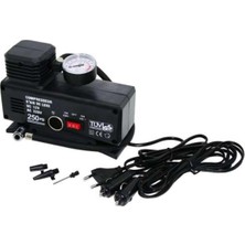 isiltikidsmoda 220 Volt-12 Volt 250 Psi Psi Kompresör Lastik Hava Şişirme Oto Pompası Fişli Çakmaklıklı ( Lisinya )