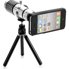 isiltikidsmoda Iphone5,5s,i̇phone4.4s Için Alüminyum 14X Optik Zoom Yakından Görüntü Çekme Dürbün ( Lisinya )