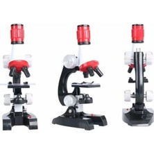 isiltikidsmoda Eğitici Mikroskop Kiti Zoom LED Işıklı 100X 400X 1200X ST1200X ( Lisinya )