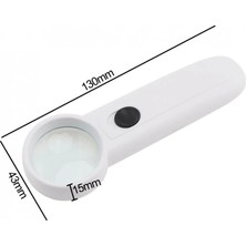 isiltikidsmoda 15X Çok Fonksiyonlu 2 LED Işıklı Taşınabilir El Büyüteç ( Lisinya )