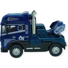 Metal Tır 1:24 - Sesli Işıklı Tır 13 cm - Lacivert (Lisinya)
