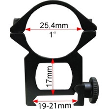 isiltikidsmoda Çift Vidalı 22 mm  Dürbün Montaj Ayağı ( Lisinya )