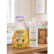 Baby Icon Muz Kokulu Hijyen Seti - Muz Kokulu Vegan Parabensiz Köpük Sabun ve Bebek Kolonyası