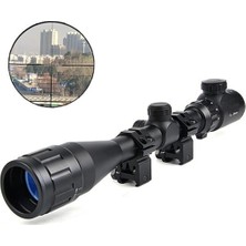 isiltikidsmoda 4-12X40 Aoeg  Dürbünü Mil Dot Kırmızı - Yeşil Lens Koruyucu ( Lisinya )