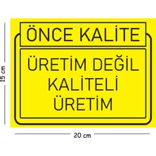 Mayeka Metal Üretim Değil Kaliteli Üretim 15X20 cm Uyarı Iş Güvenliği Levhası
