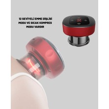 isiltikidsmoda Elektrikli Vakumlu Çukurluk Masaj Aleti Isıtmalı ve Kırmızı Işıklı Terapi Seti - Lisinya