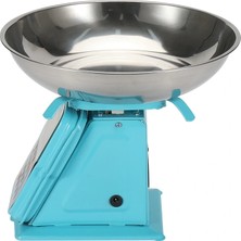 30KG 1g Dijital Kefeli Terazi Pilli ve Adaptörlü Elektronik Tartı, Paslanmaz Çelik Tepsili Tutar Hesaplama Mavi