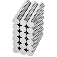 isiltikidsmoda 10 Adet 8X3MM Yuvarlak Neodyum Mıknatıs Güçlü Nikel Kaplamalı Kaliteli Dayanıklı Magnet ( Lisinya )