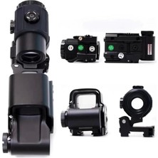 558-G43 Xps2 Hedef Işaretleyici Red Dot - Holografik Nişangâh, 5x Büyütmeli Set-Siyah ( Lisinya )