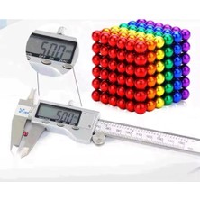 Senka Mey Ithalat® 216 Parça 5mm Manyetik Top Seti | Sihirli Mıknatıslı Küp Yapı Oyuncak | Stres ve Rahat