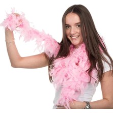 isiltikidsmoda Pembe Renk Kabarık Kalın Otriş Boa Tüy 6 cm Genişlik 180-200 cm Uzunluk - Lisinya